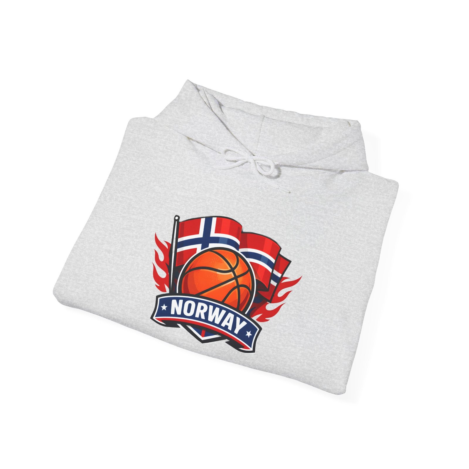 Norway Basketball Hoodie - Norwegian Flag Basketball Crest Pullover - Image 8