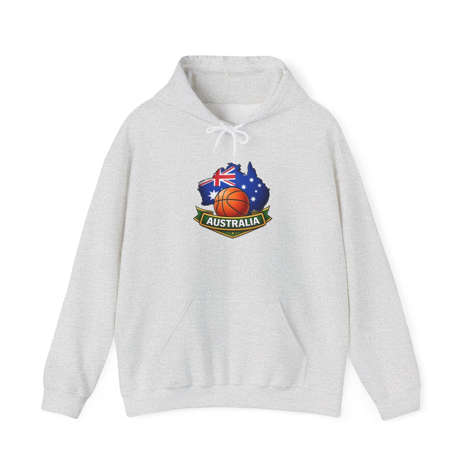 Australia Basketball Hoodie — Australian Flag Map Basketball Crest - Image 5