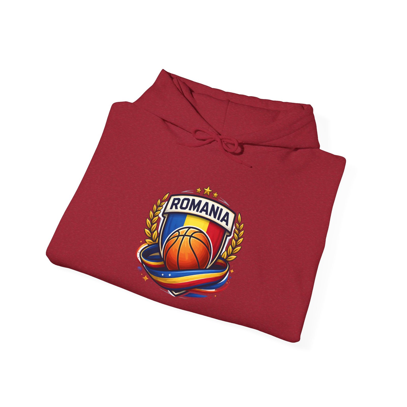Romania Basketball Hoodie – Retro Crest Basketball Team Pullover - Image 48