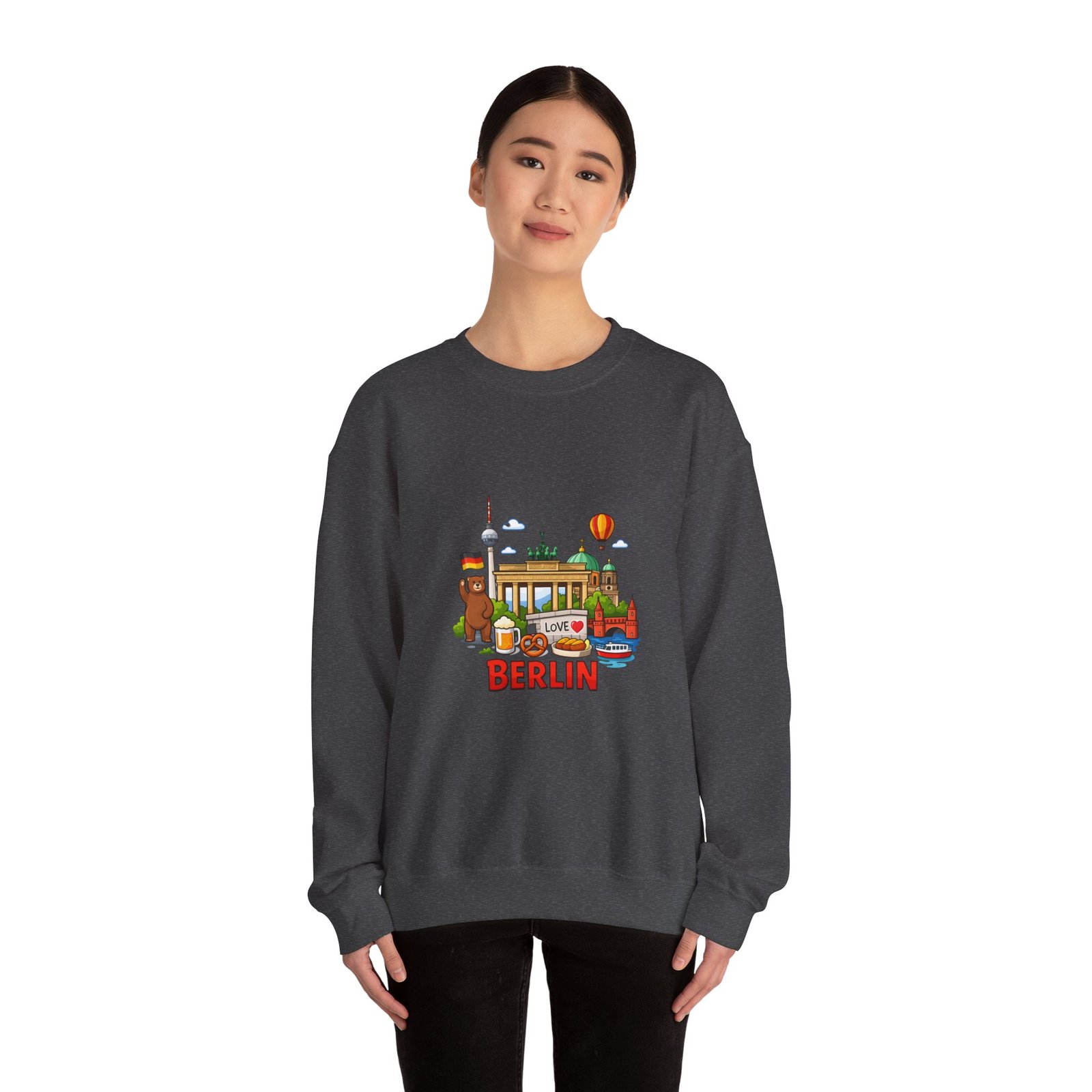Berlin City Skyline Sweatshirt — Cute Landmark Map Tee with Brandenburger Gate & TV Tower - Image 36