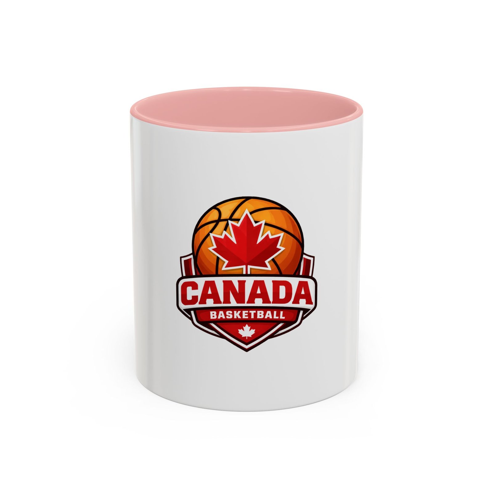 Canada Basketball Accent Coffee Mug — Maple Leaf Basketball Logo (11/15oz) - Image 9