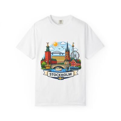 Stockholm Scenic Cityscape T‑Shirt — Vintage Travel Souvenir Tee