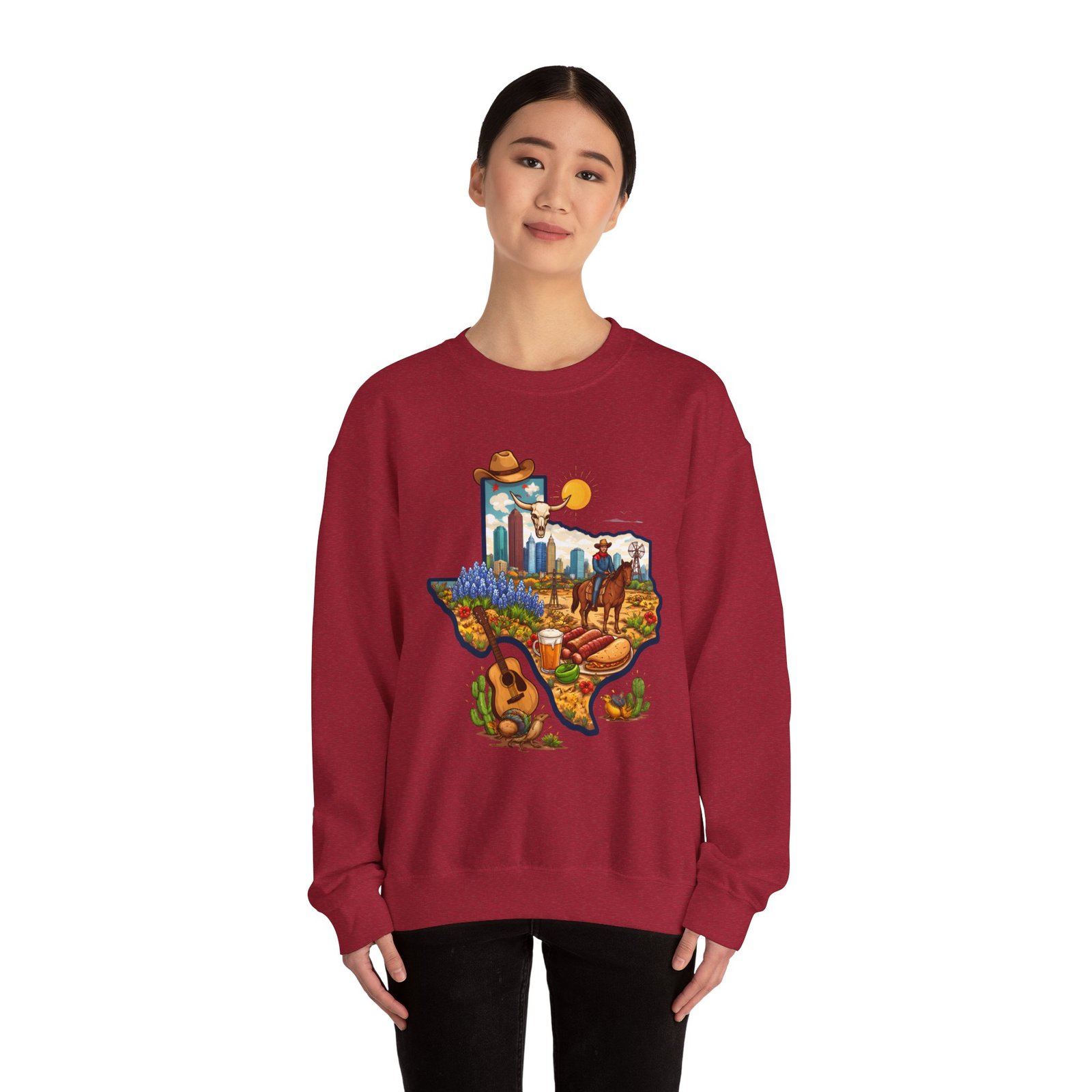 Texas Landscape Crewneck Sweatshirt — Lone Star State Scenic Design - Image 52