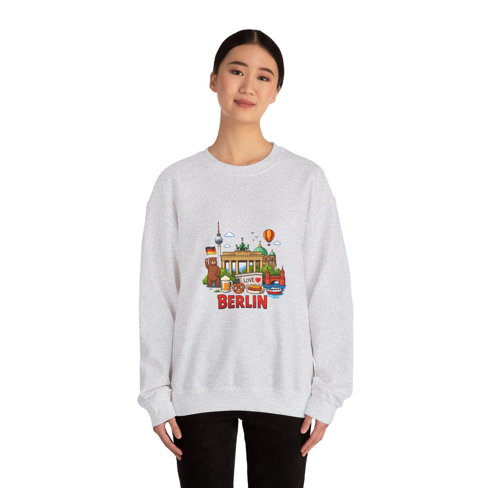 Berlin City Skyline Sweatshirt — Cute Landmark Map Tee with Brandenburger Gate & TV Tower - Image 8