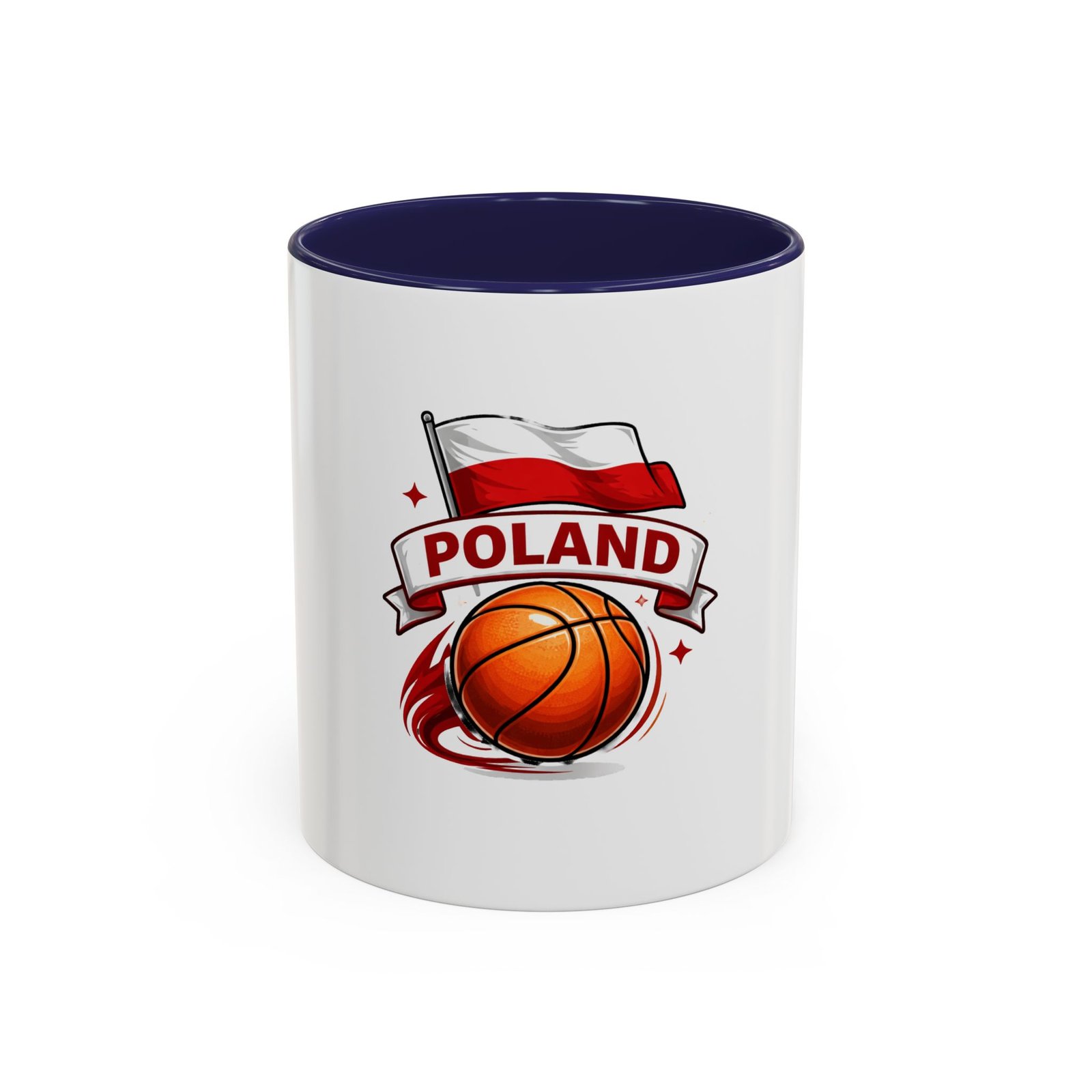Poland Basketball Accent Coffee Mug — Polish Flag & Basketball Design (11/15oz) - Image 5