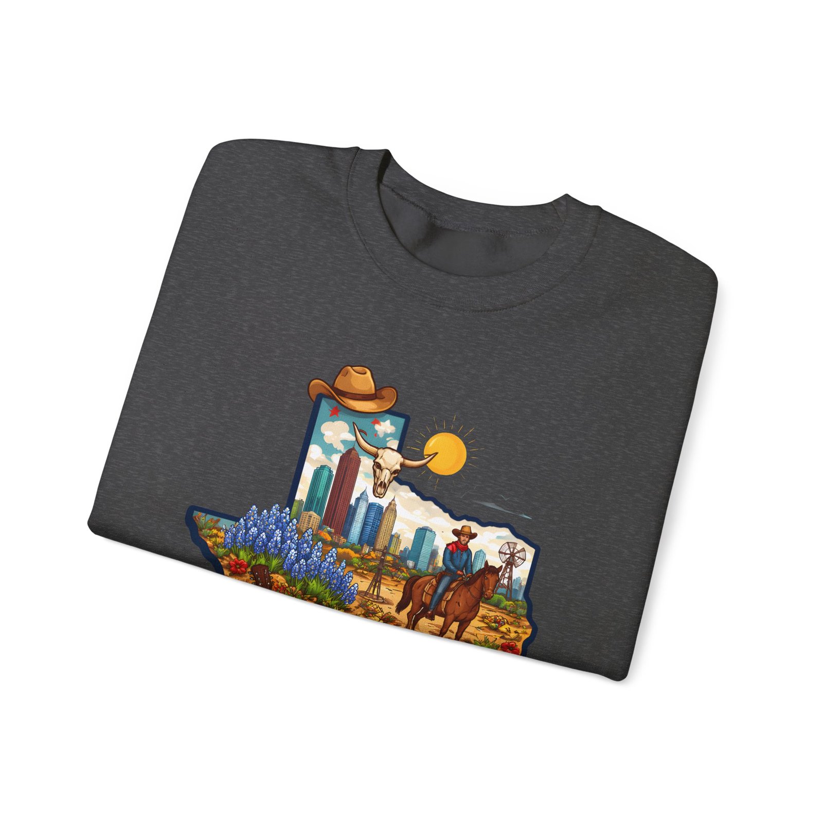 Texas Landscape Crewneck Sweatshirt — Lone Star State Scenic Design - Image 35