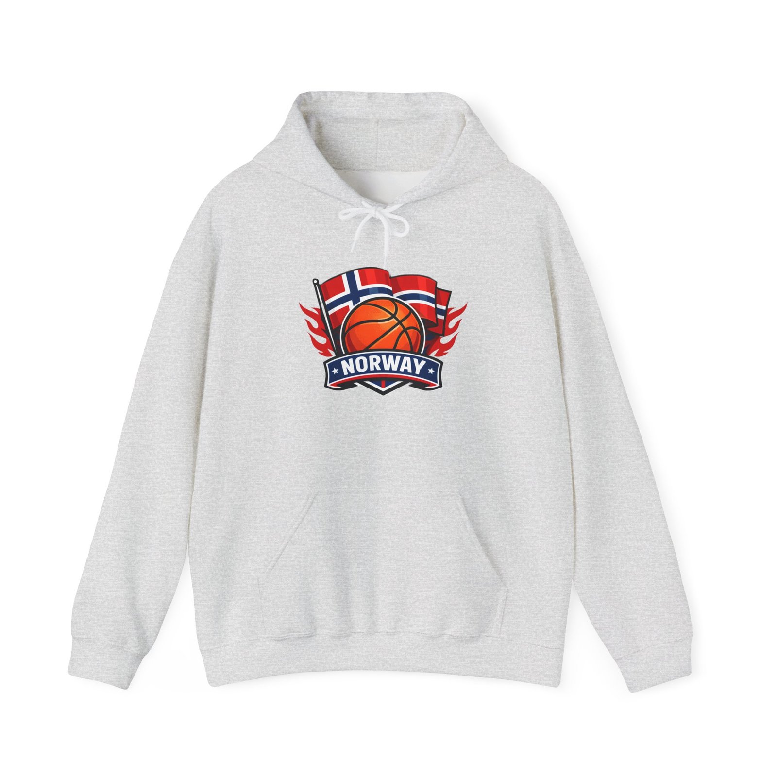 Norway Basketball Hoodie - Norwegian Flag Basketball Crest Pullover - Image 5