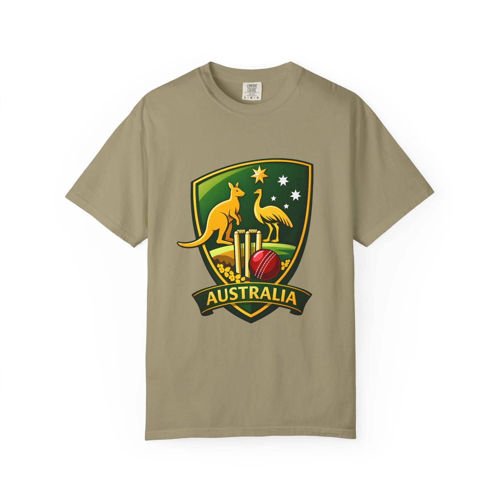 Australia Cricket Shield T-Shirt — Kangaroo & Emu Crest Tee - Image 21
