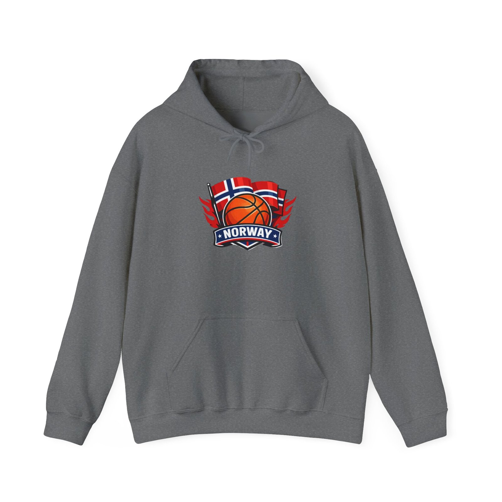 Norway Basketball Flag Hoodie – Scandinavian Basketball Fan Pullover - Image 26
