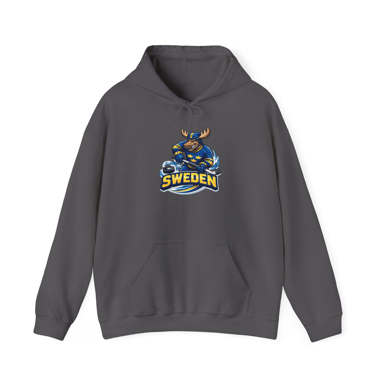 Sweden Moose Hockey Hoodie - Scandinavian Ice Hockey Fan Sweatshirt - Image 33