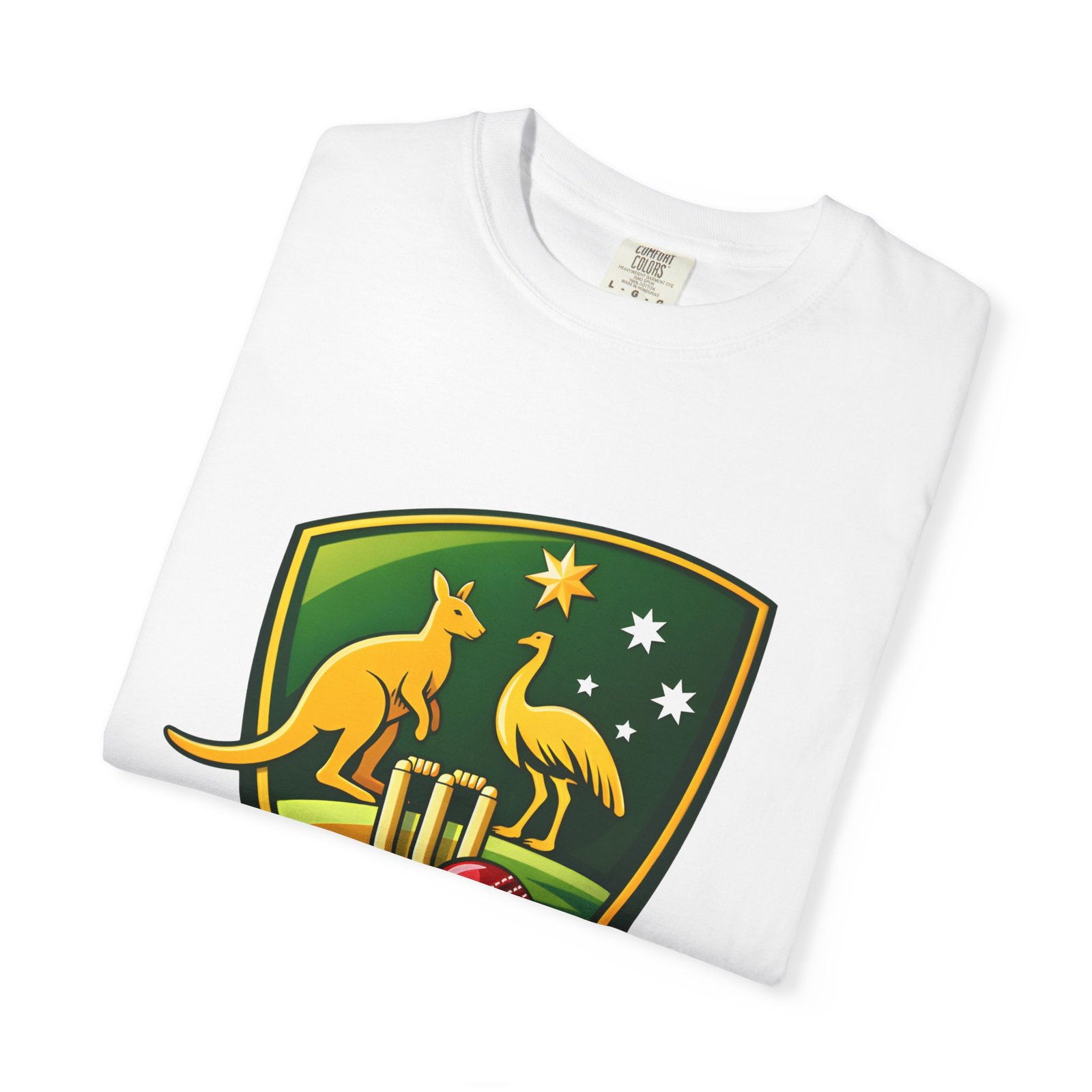 Australia Cricket Shield T-Shirt — Kangaroo & Emu Crest Tee - Image 3