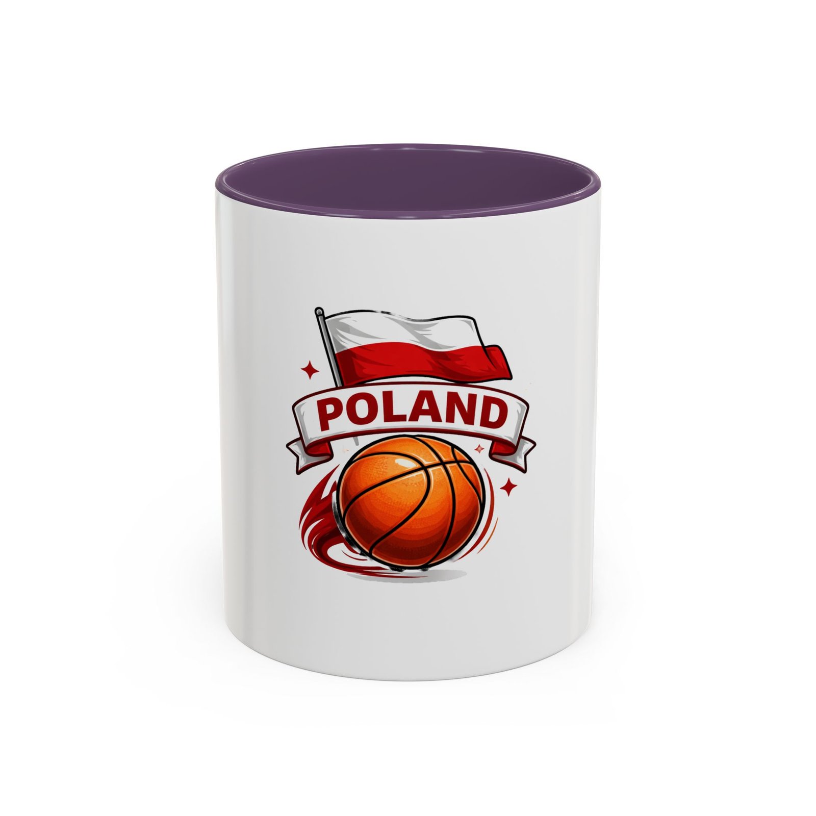 Poland Basketball Accent Coffee Mug — Polish Flag & Basketball Design (11/15oz) - Image 33