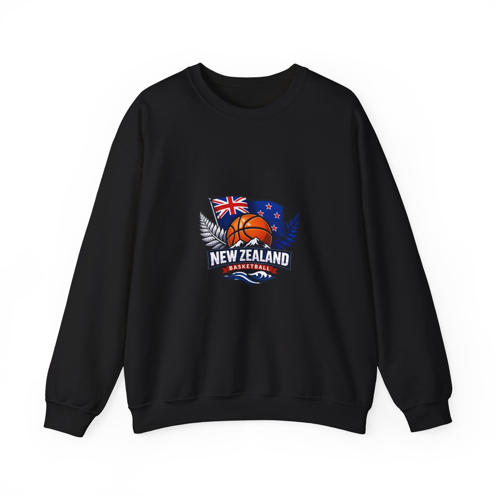 New Zealand Basketball Crewneck Sweatshirt – Kiwi Basketball Flag Design - Image 17