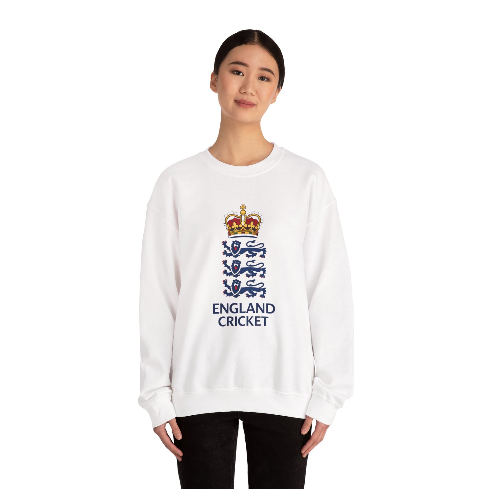 England Cricket Crewneck Sweatshirt – Three Lions Logo Pullover - Image 4