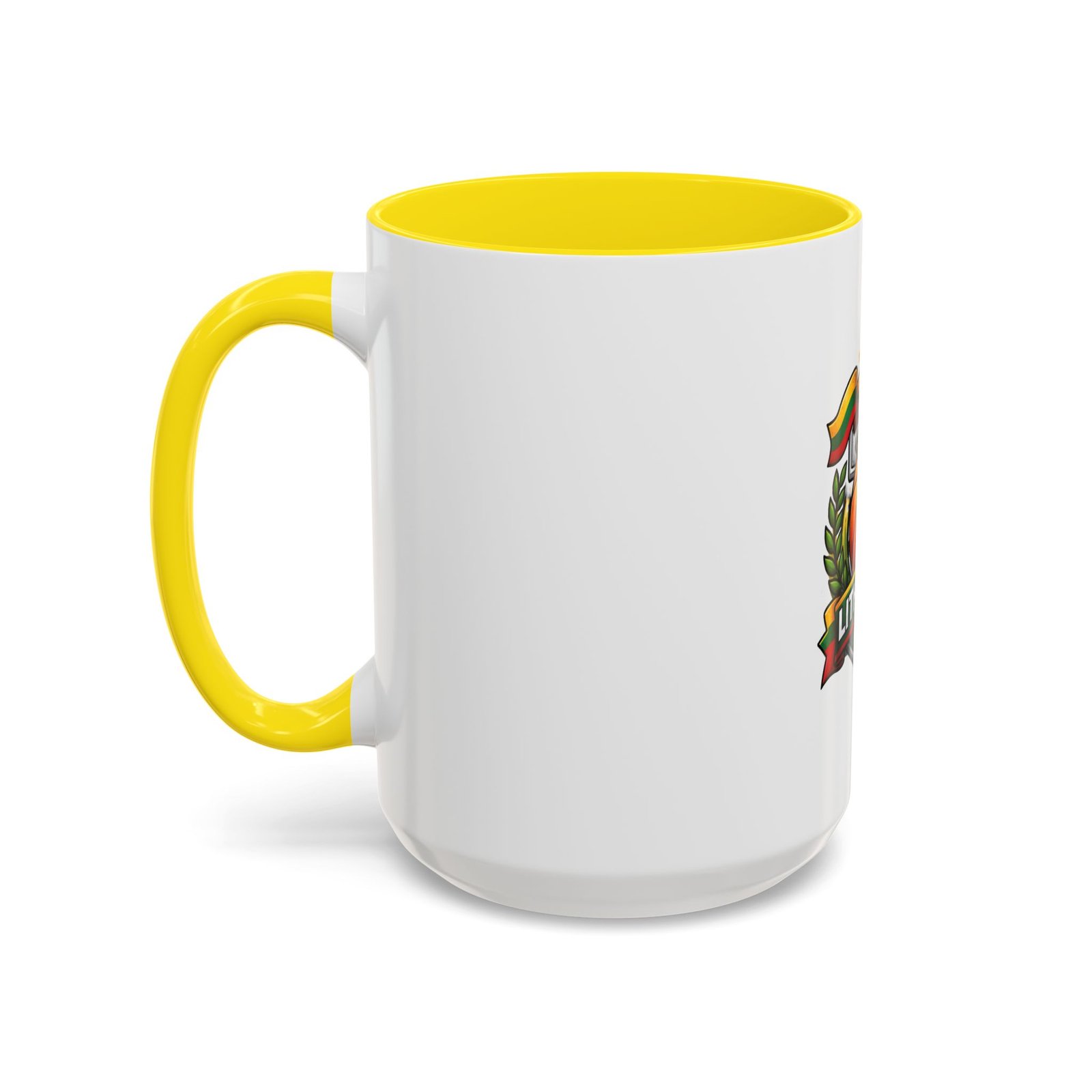 Lithuania Basketball Crest Accent Coffee Mug (11/15oz) - Image 55