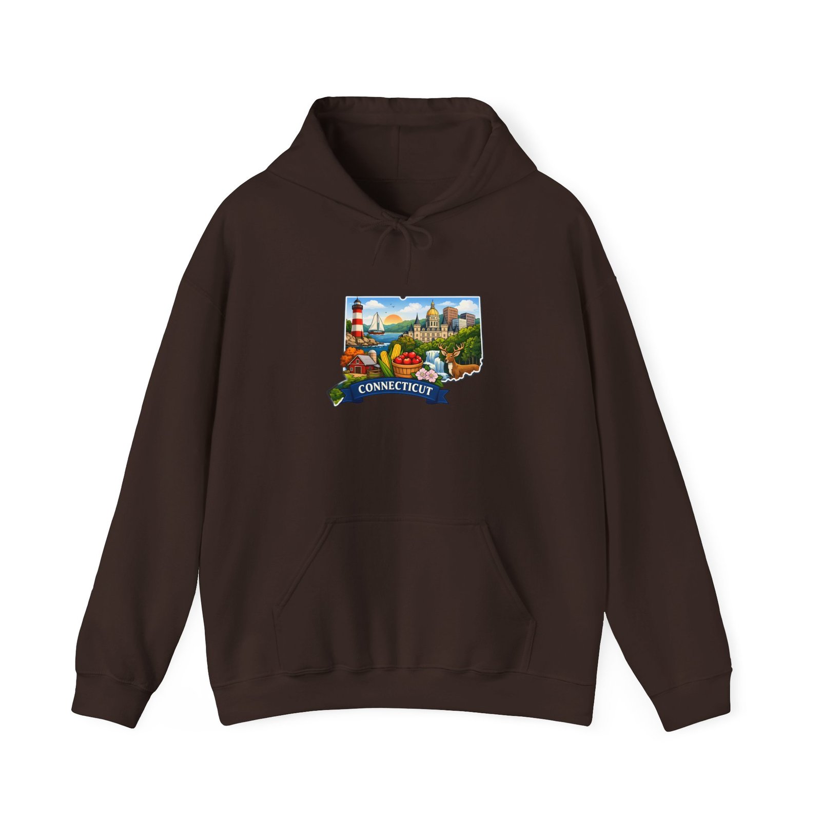 Connecticut Scenic Hoodie — State Map & Landmarks Sweatshirt - Image 21