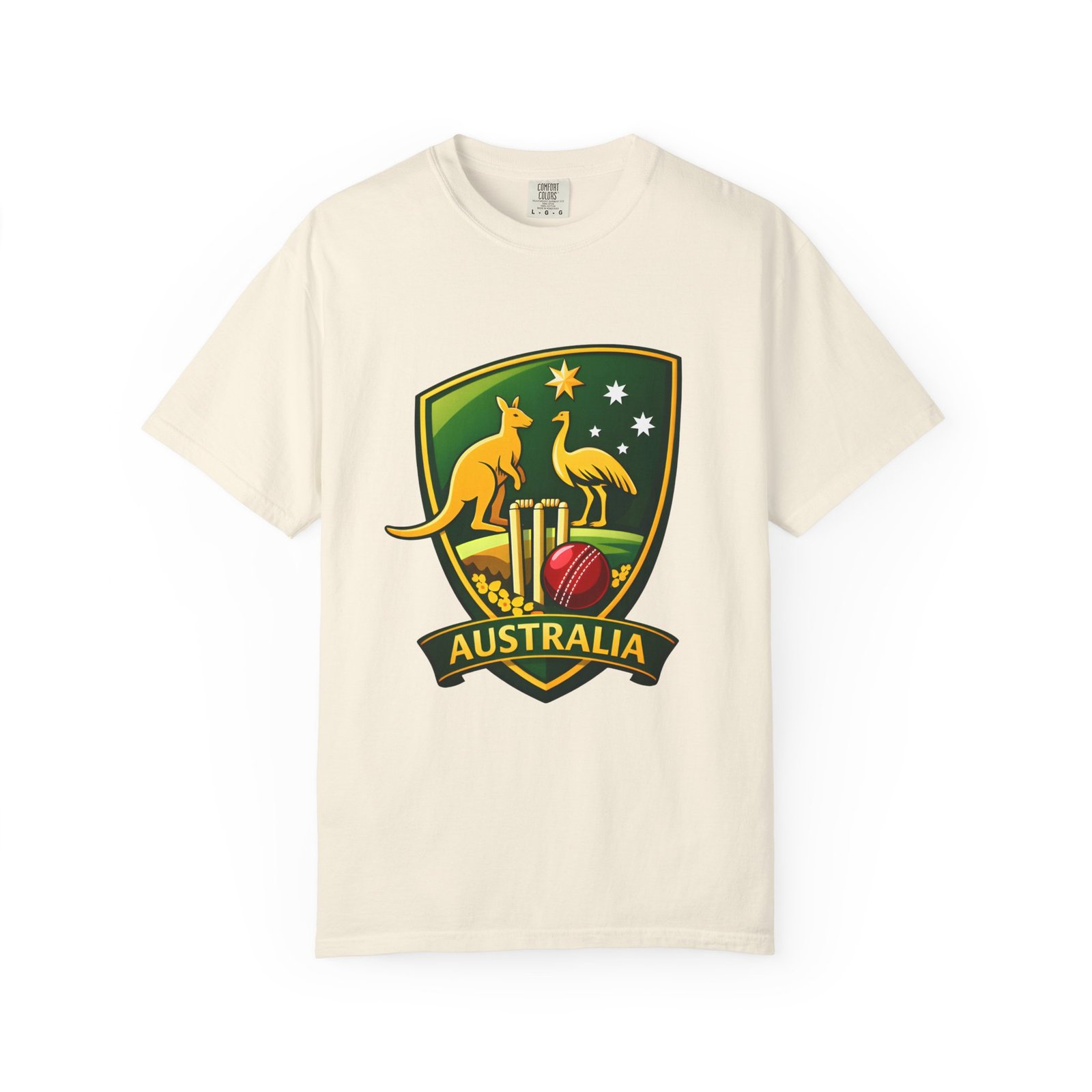 Australia Cricket Shield T-Shirt — Kangaroo & Emu Crest Tee - Image 17