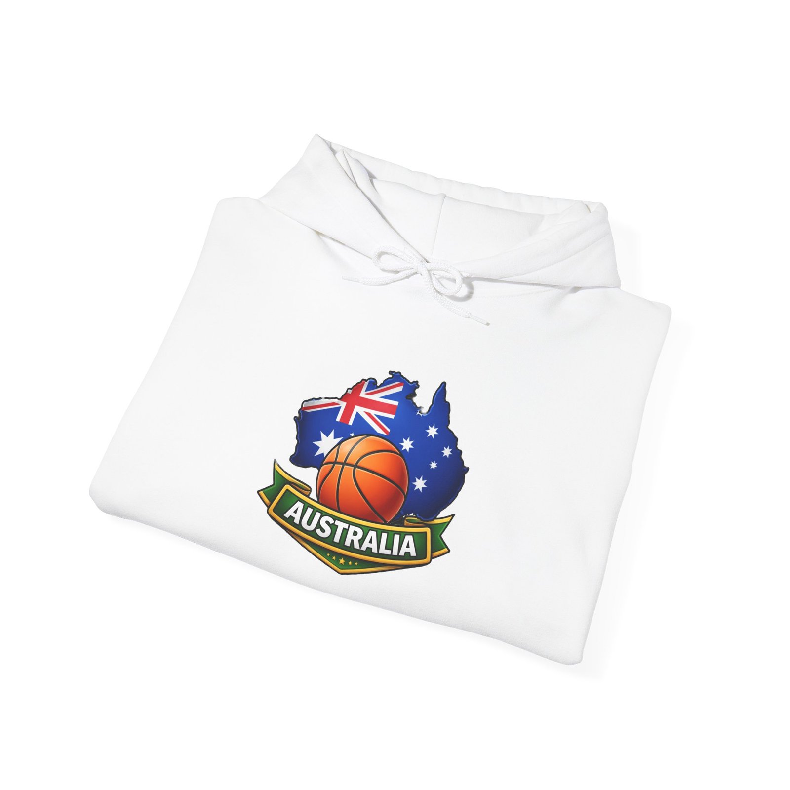 Australia Basketball Hoodie — Australian Flag Map Basketball Crest - Image 4