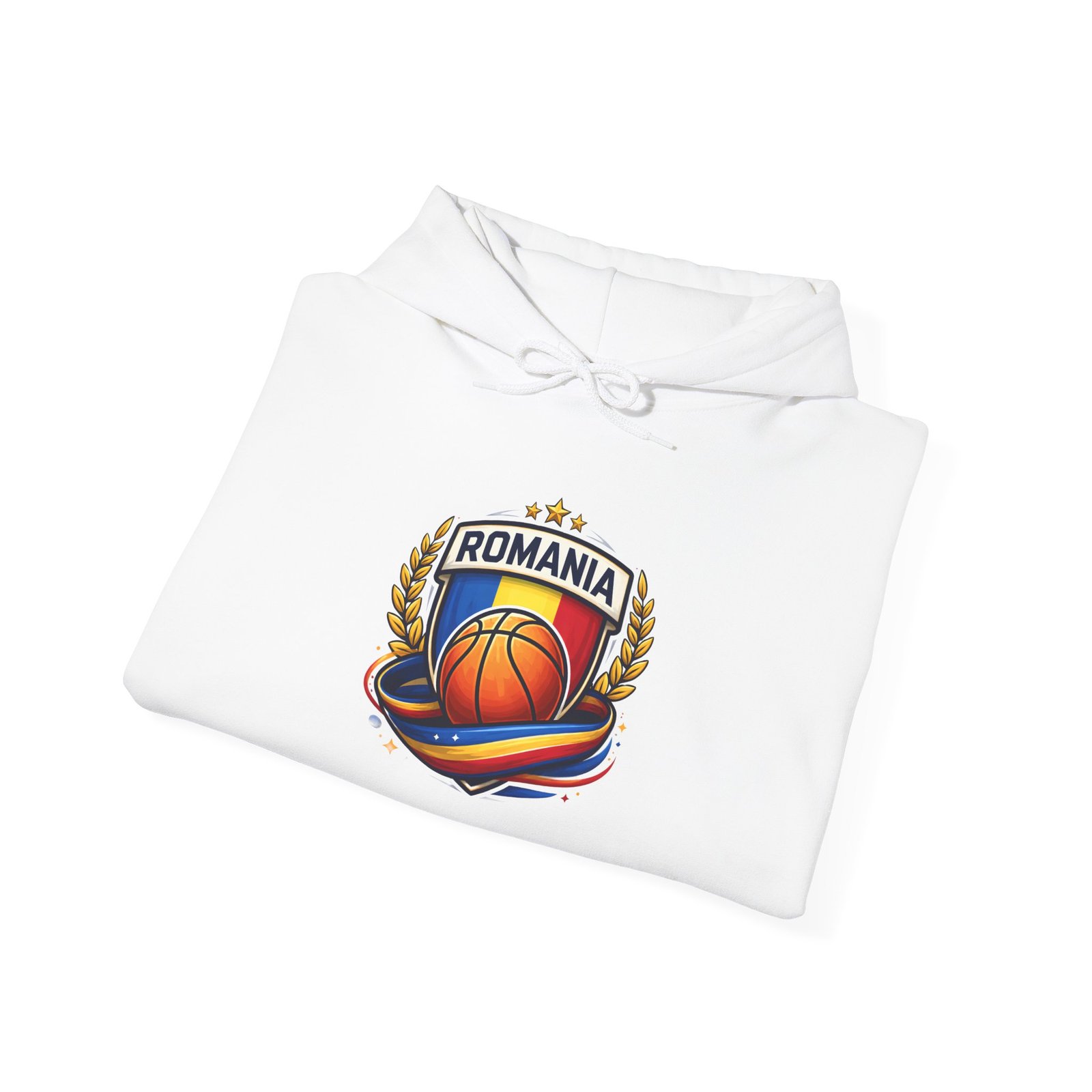 Romania Basketball Hoodie – Retro Crest Basketball Team Pullover - Image 4