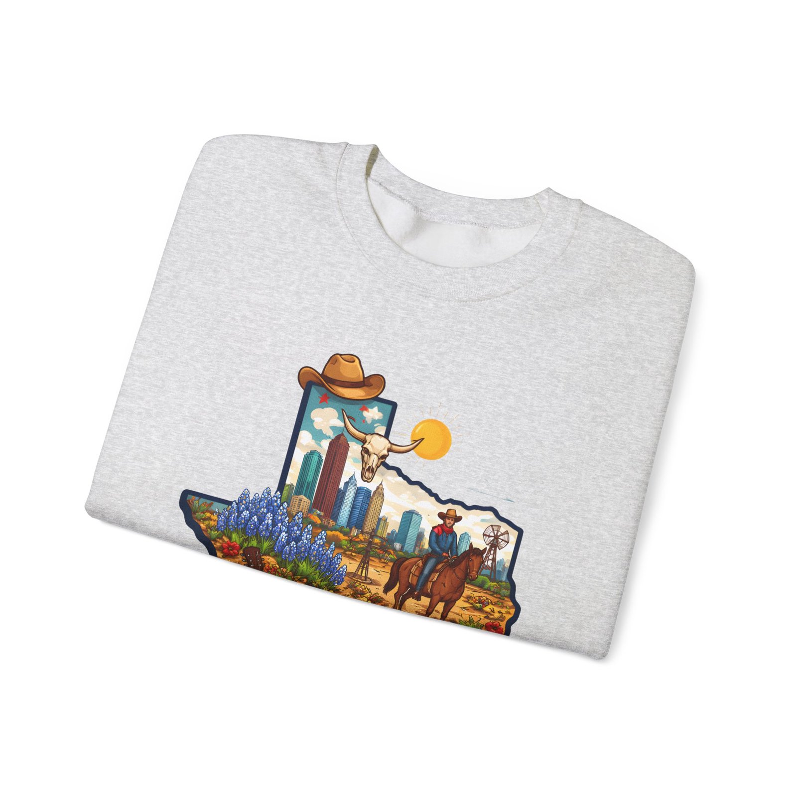 Texas Landscape Crewneck Sweatshirt — Lone Star State Scenic Design - Image 7