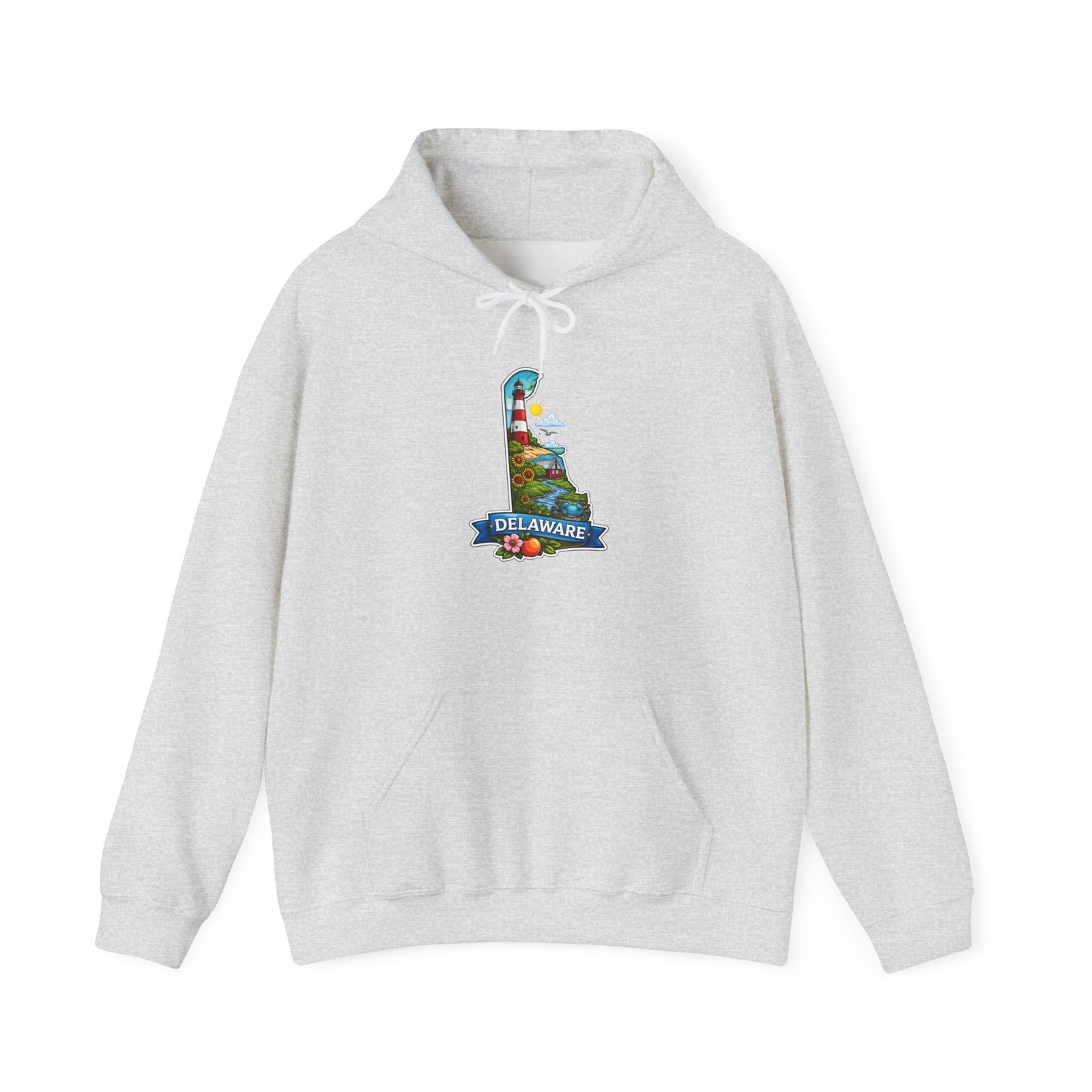 Delaware State Map Hoodie — Colorful Scenic Landmark Design - Image 5