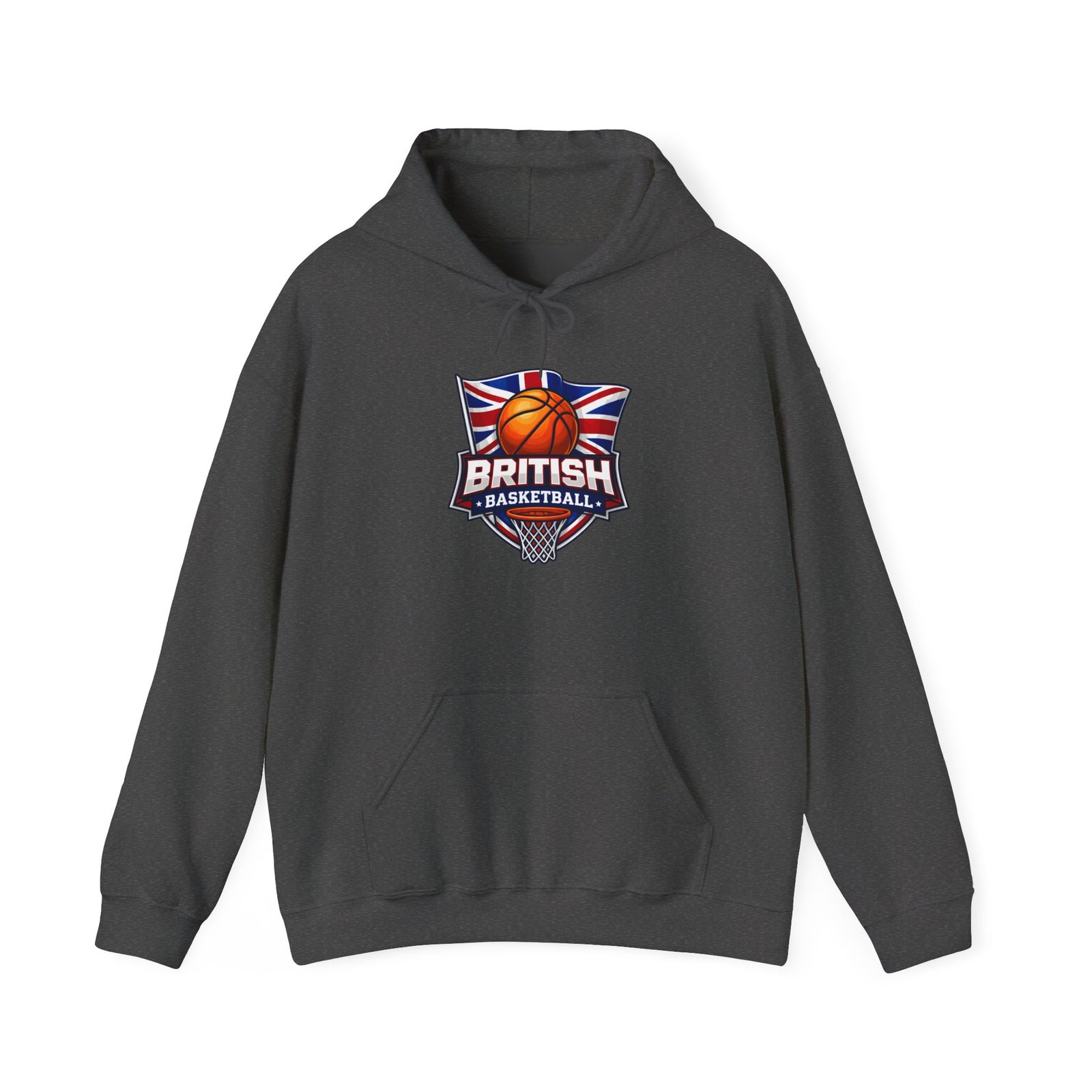 British Basketball Hoodie - Union Jack Basketball Logo Pullover - Image 36
