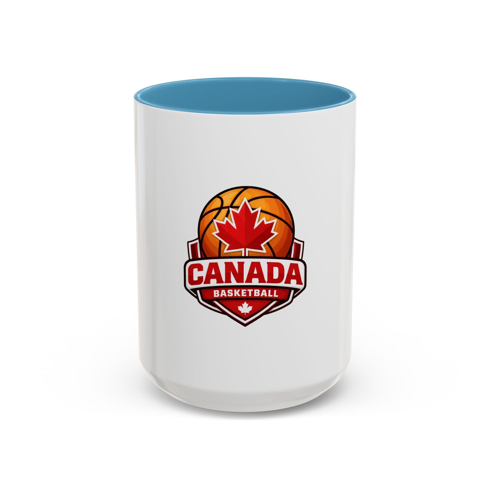 Canada Basketball Accent Coffee Mug — Maple Leaf Basketball Logo (11/15oz) - Image 37