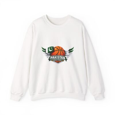 Pakistan Basketball Crewneck Sweatshirt – Retro Flag & Basketball Logo