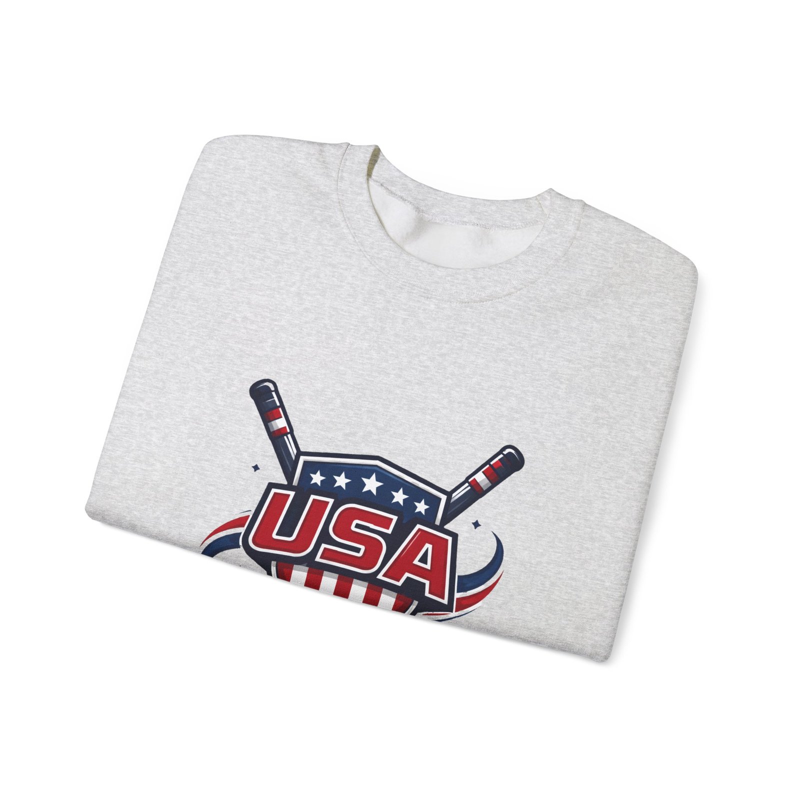 USA Hockey Crewneck Sweatshirt – Patriotic Hockey Logo Pullover - Image 7