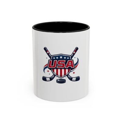 USA Hockey Crest Coffee Mug — Patriotic Ice Hockey Gift