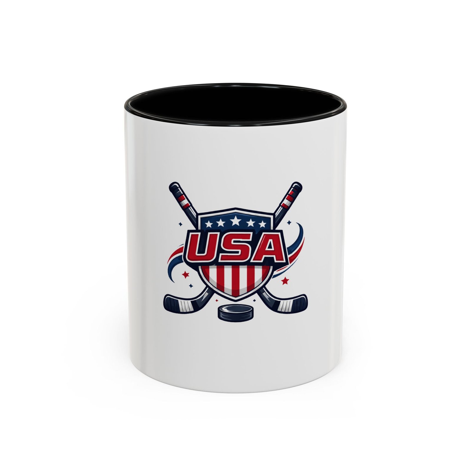 USA Hockey Crest Coffee Mug — Patriotic Ice Hockey Gift