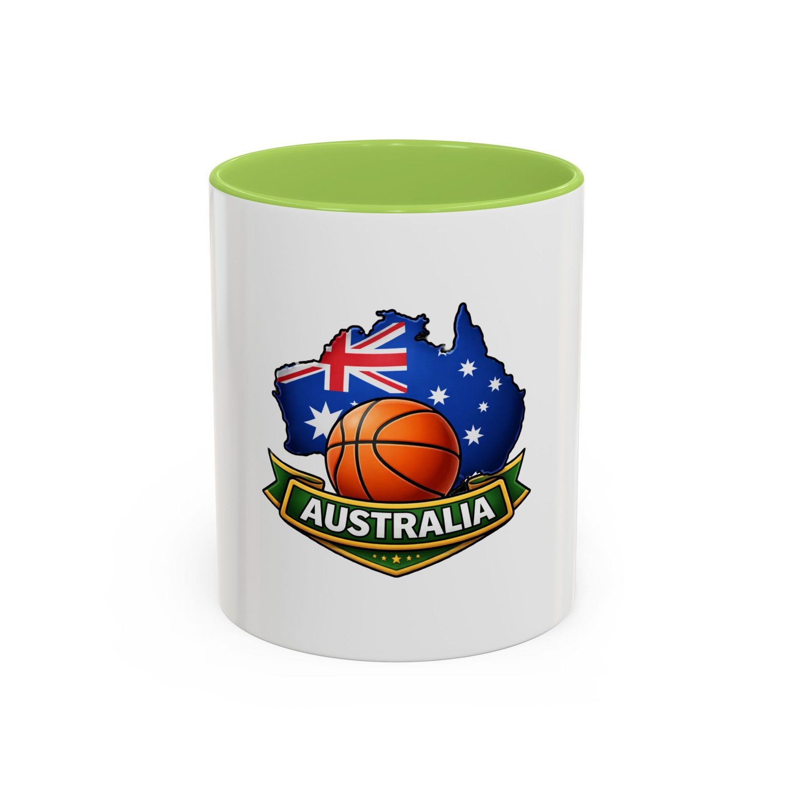 Australia Basketball Coffee Mug — Australian Flag & Basketball Accent Mug (11/15 oz) - Image 57