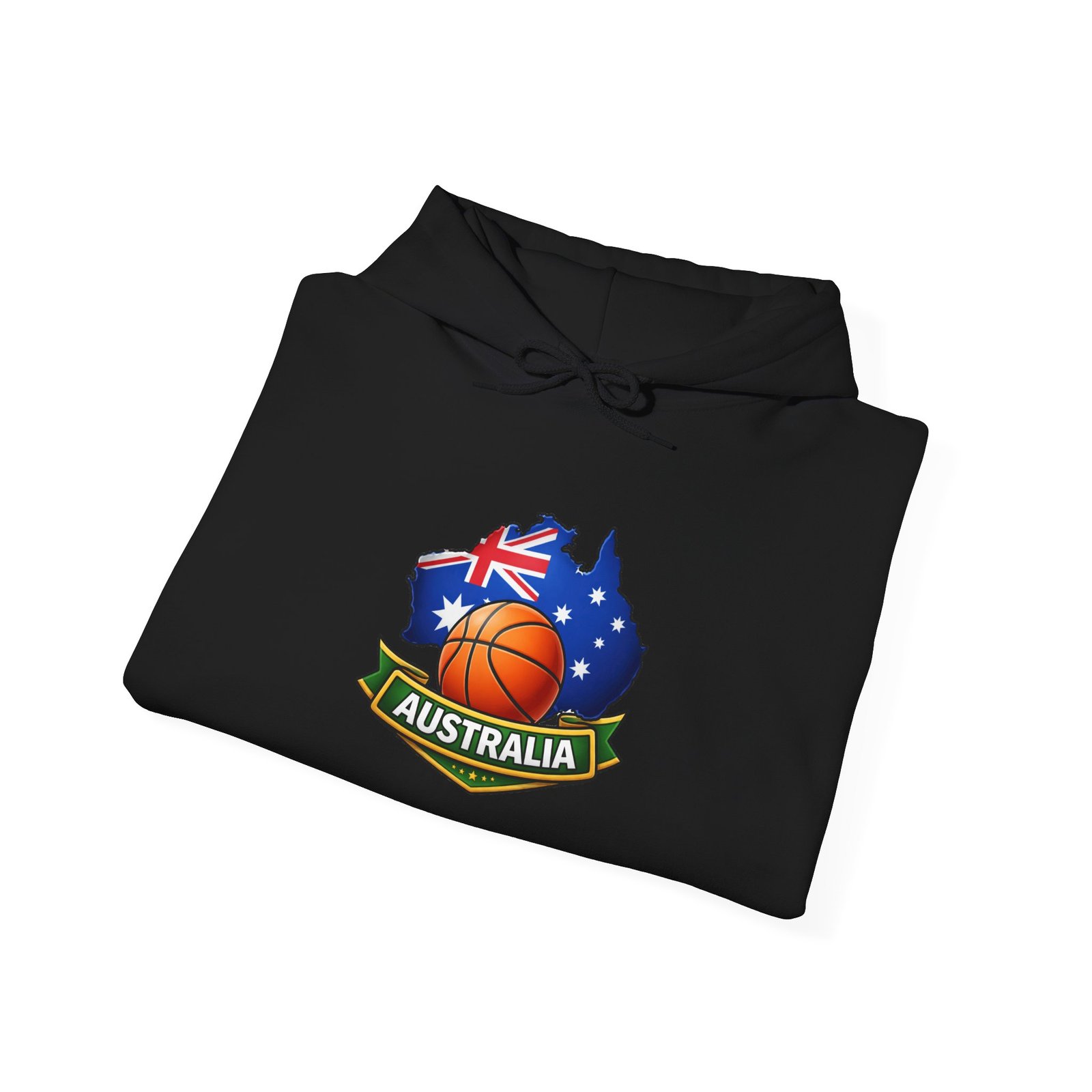 Australia Basketball Hoodie — Australian Flag Map Basketball Crest - Image 16