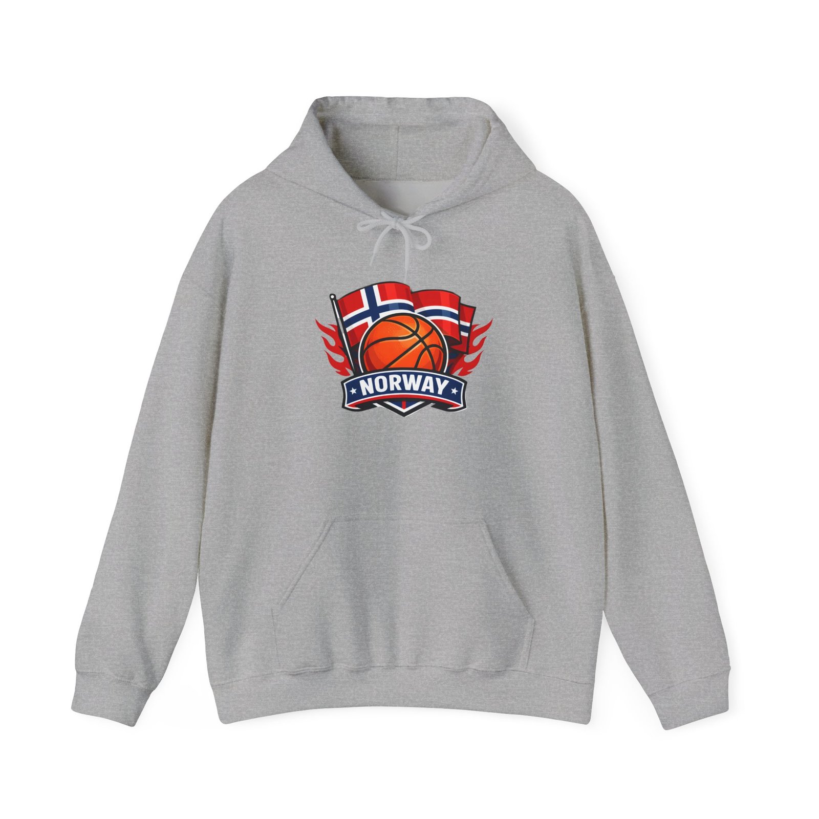 Norway Basketball Hoodie - Norwegian Flag Basketball Crest Pullover - Image 17