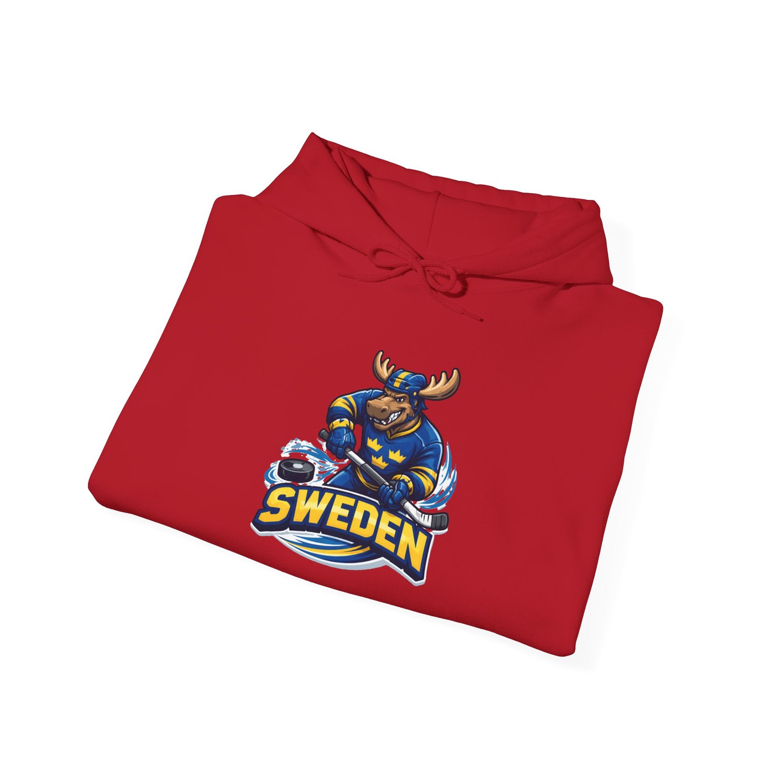 Sweden Moose Hockey Hoodie - Scandinavian Ice Hockey Fan Sweatshirt - Image 52