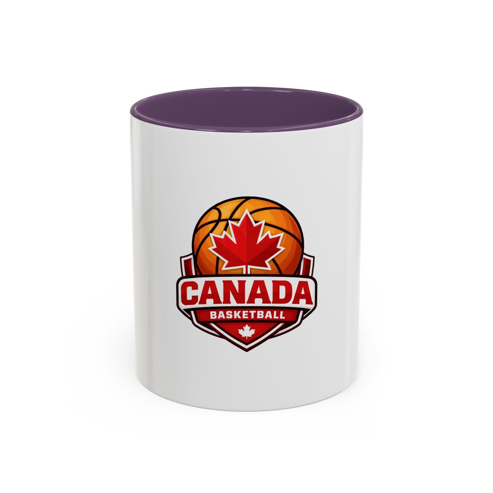 Canada Basketball Accent Coffee Mug — Maple Leaf Basketball Logo (11/15oz) - Image 61