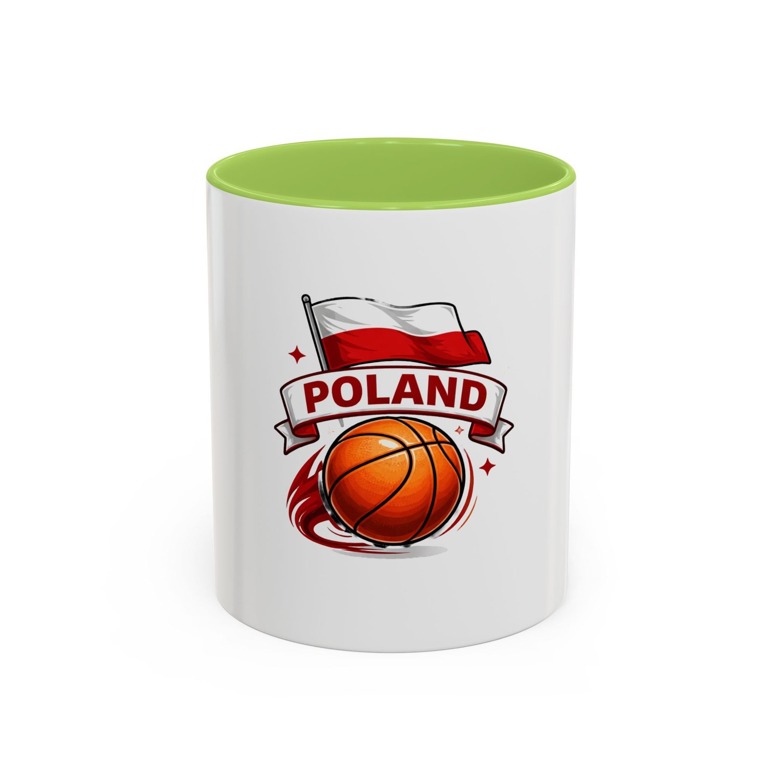 Poland Basketball Accent Coffee Mug — Polish Flag & Basketball Design (11/15oz) - Image 29