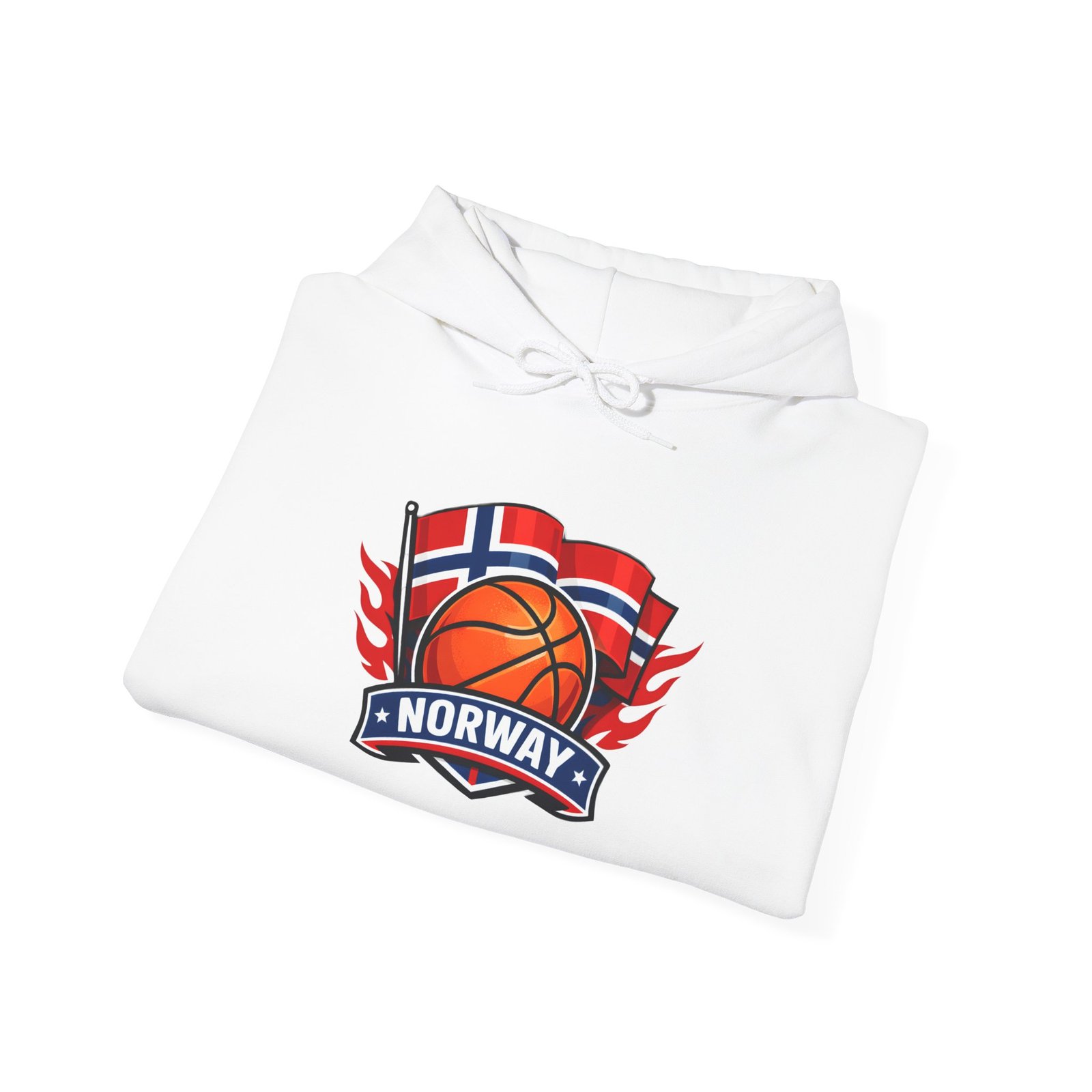 Norway Basketball Hoodie - Norwegian Flag Basketball Crest Pullover - Image 4