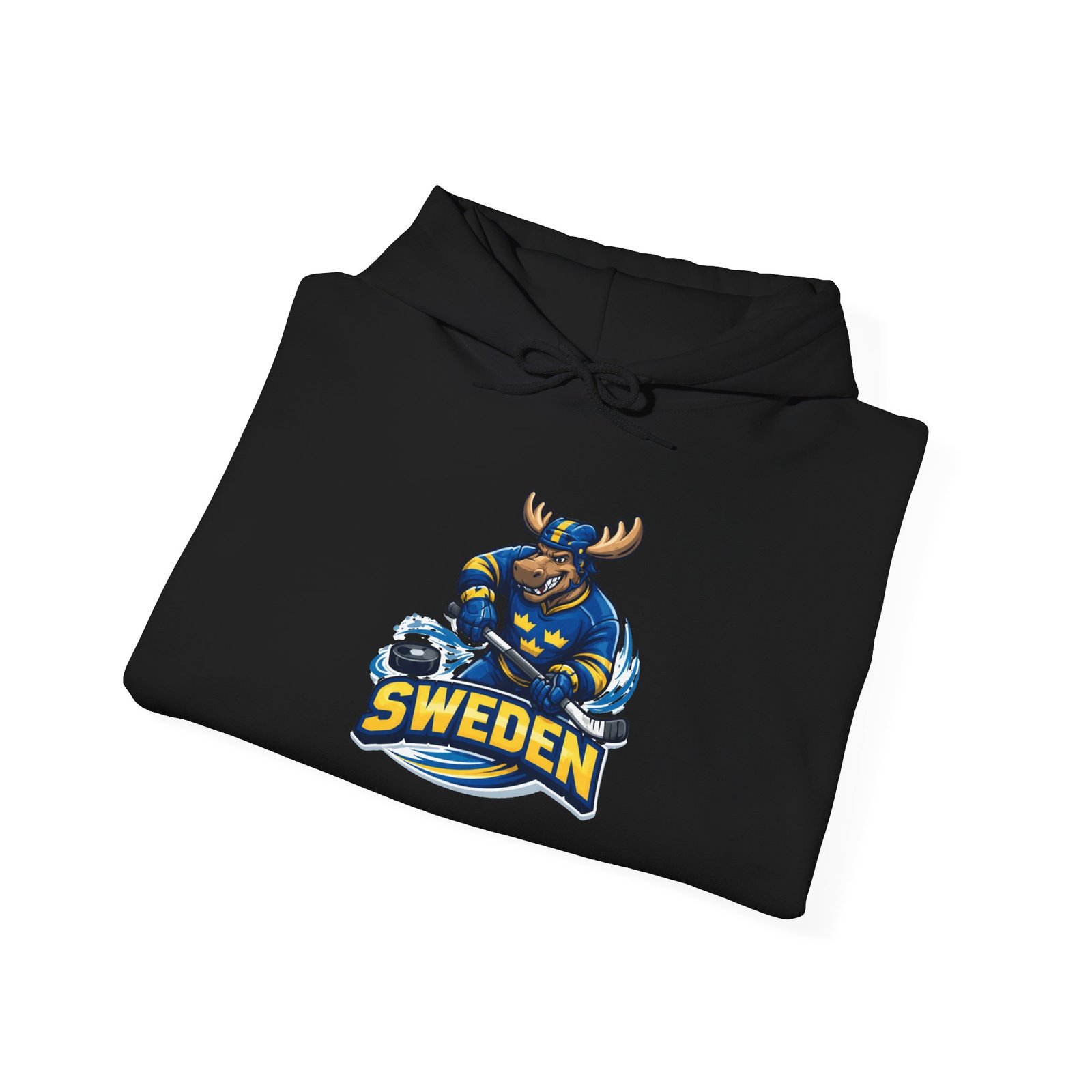 Sweden Moose Hockey Hoodie - Scandinavian Ice Hockey Fan Sweatshirt - Image 16