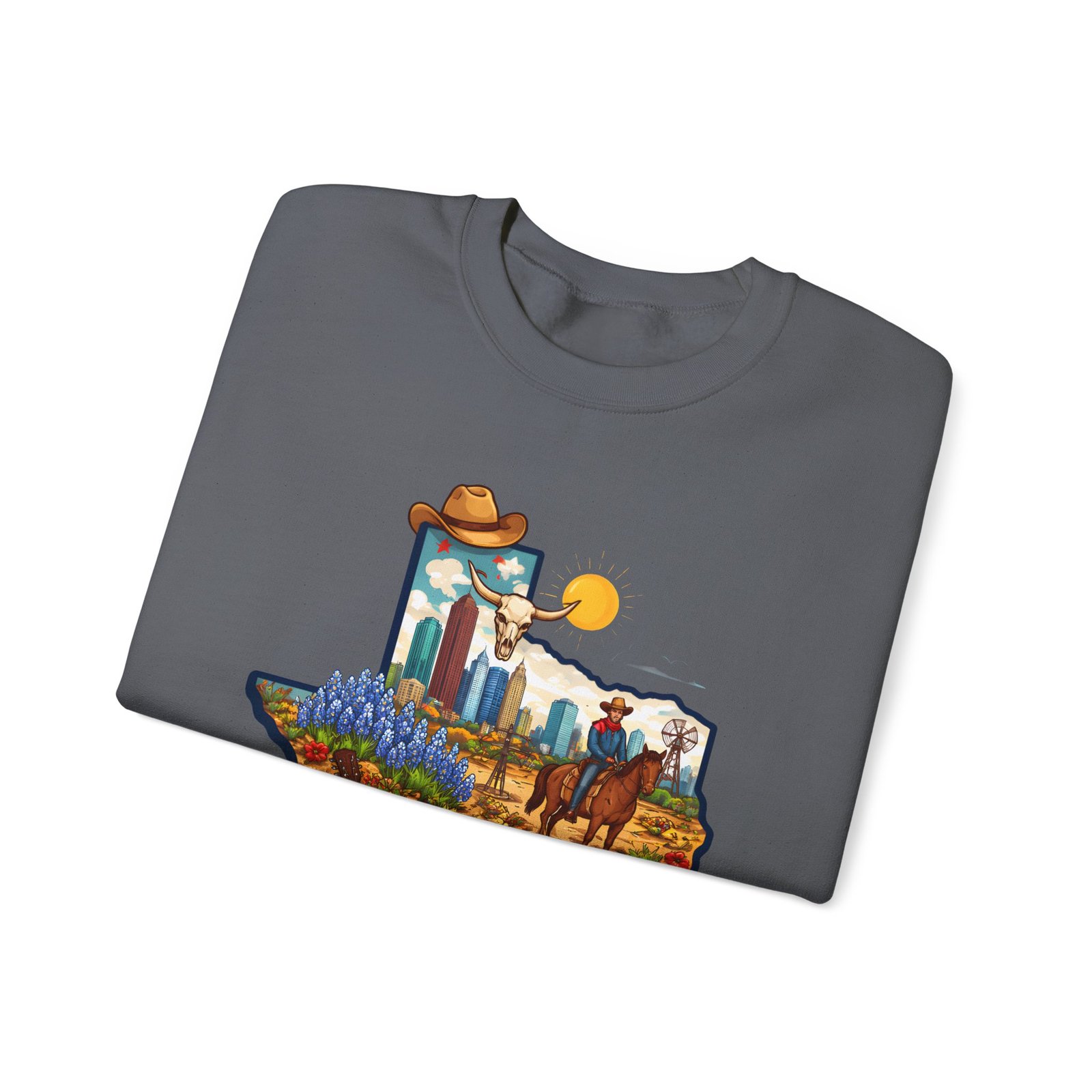 Texas Landscape Crewneck Sweatshirt — Lone Star State Scenic Design - Image 39