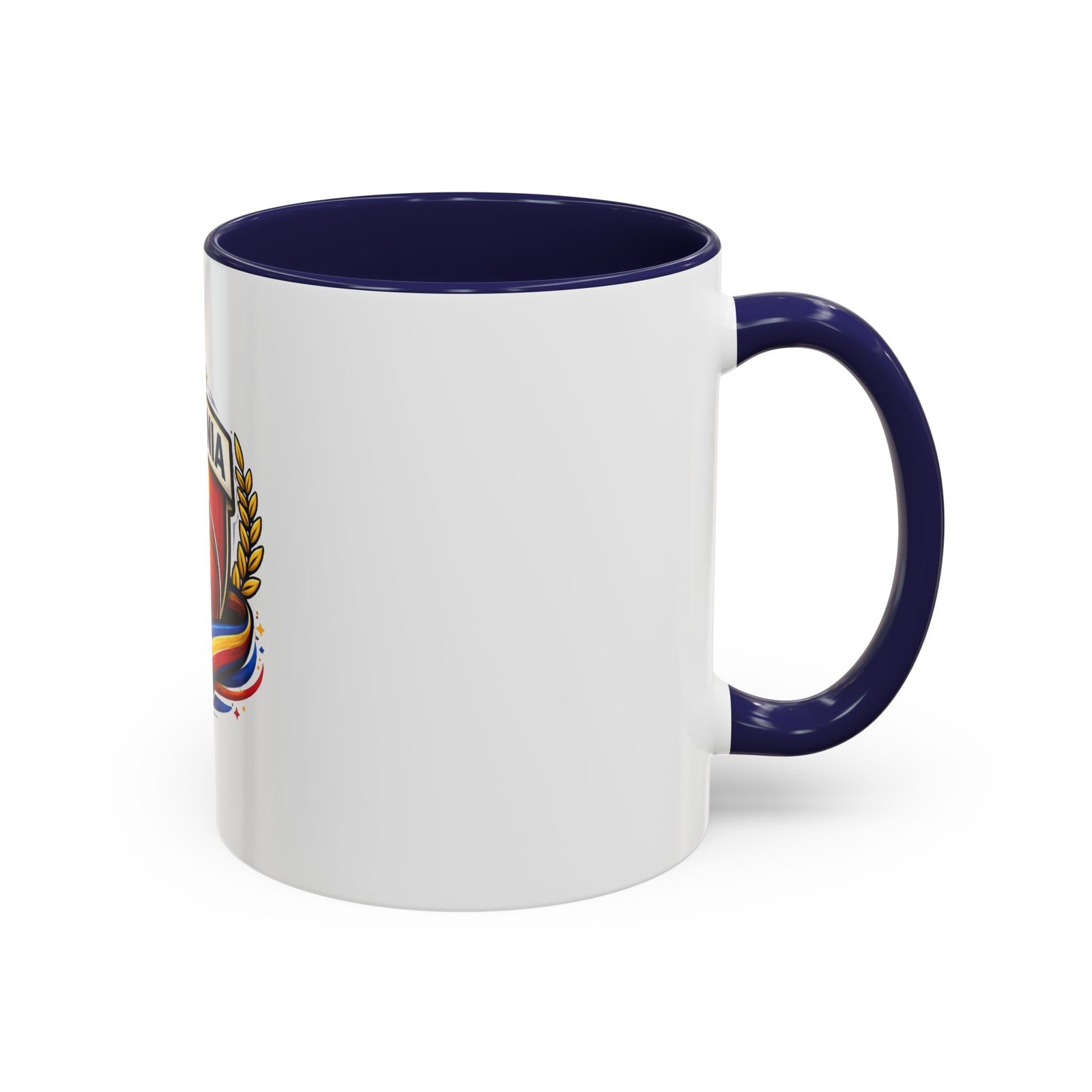 Romania Basketball Crest Accent Mug — 11oz/15oz Coffee Cup - Image 6