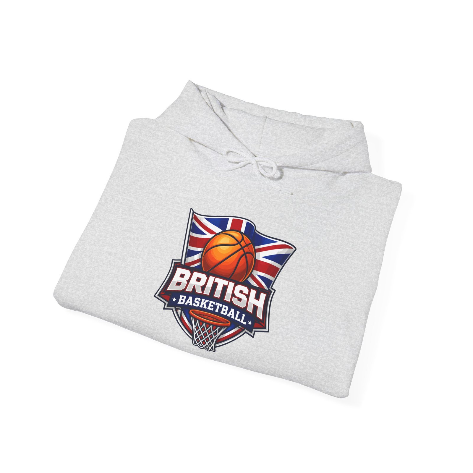 British Basketball Hoodie - Union Jack Basketball Logo Pullover - Image 9