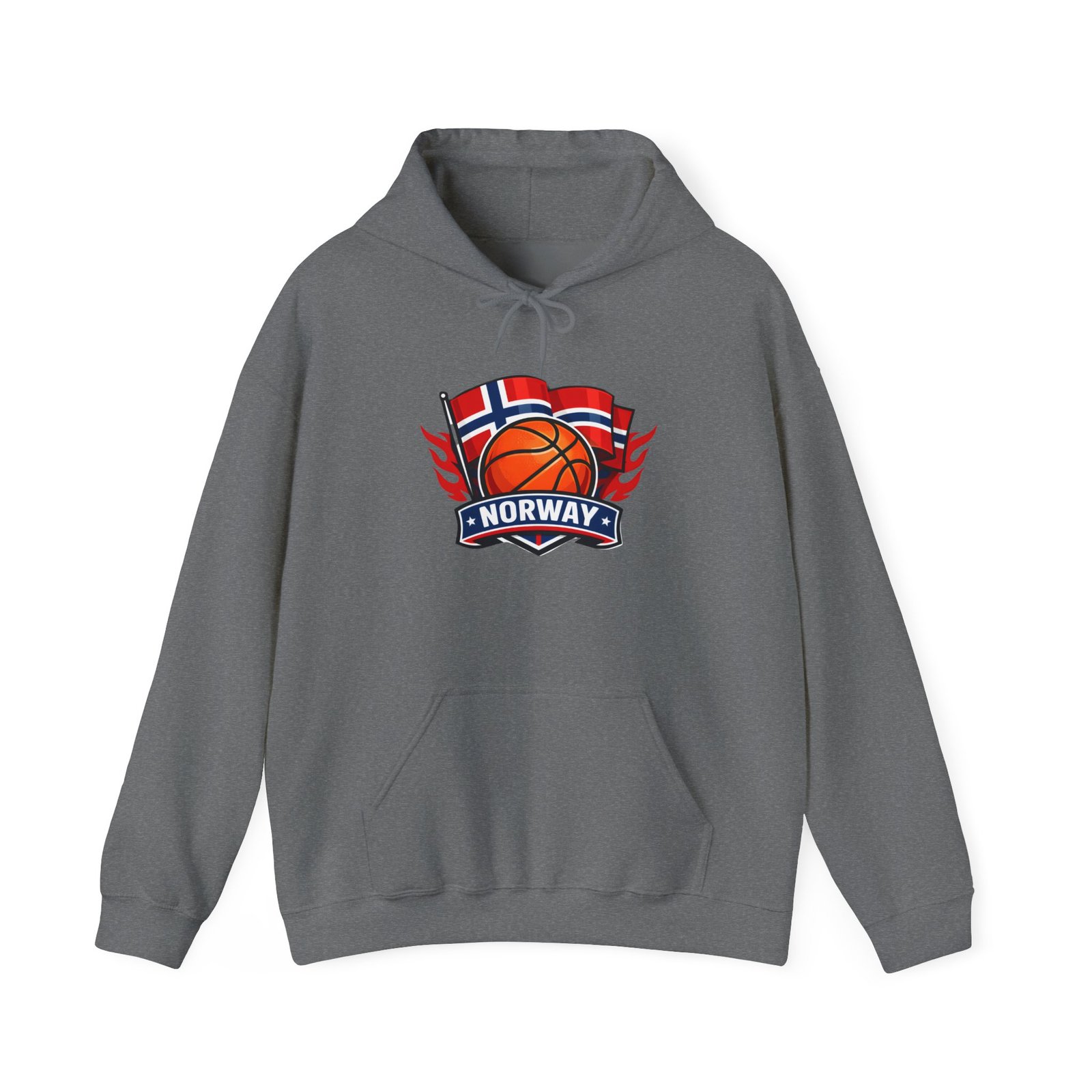 Norway Basketball Hoodie - Norwegian Flag Basketball Crest Pullover - Image 25