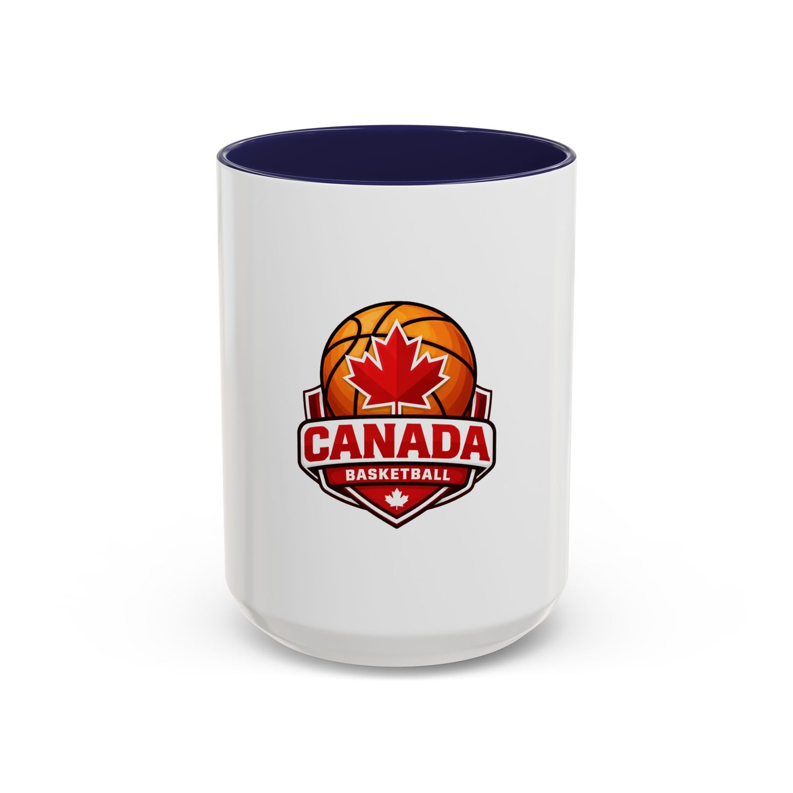 Canada Basketball Accent Coffee Mug — Maple Leaf Basketball Logo (11/15oz) - Image 21