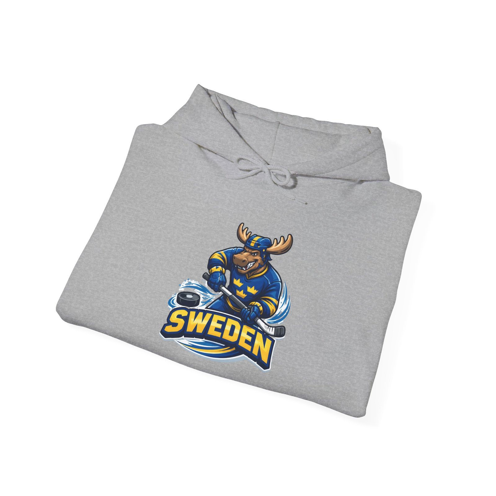 Sweden Moose Hockey Hoodie - Scandinavian Ice Hockey Fan Sweatshirt - Image 20
