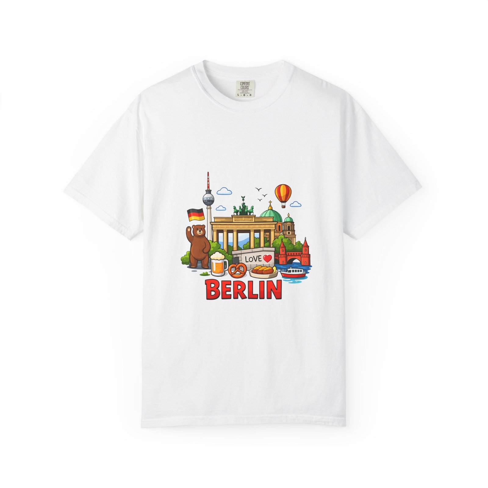 Berlin Landmark T-Shirt — Cute Cartoon Cityscape Tee
