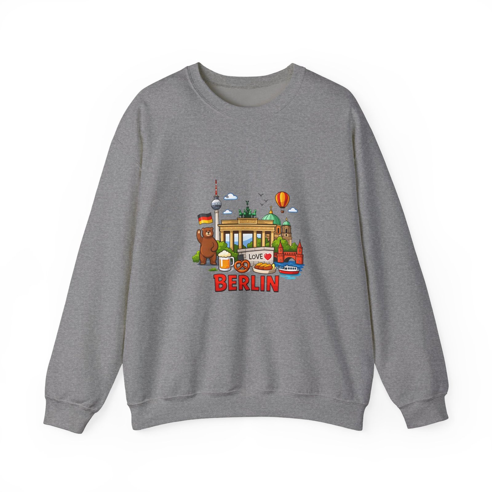 Berlin City Skyline Sweatshirt — Cute Landmark Map Tee with Brandenburger Gate & TV Tower - Image 29