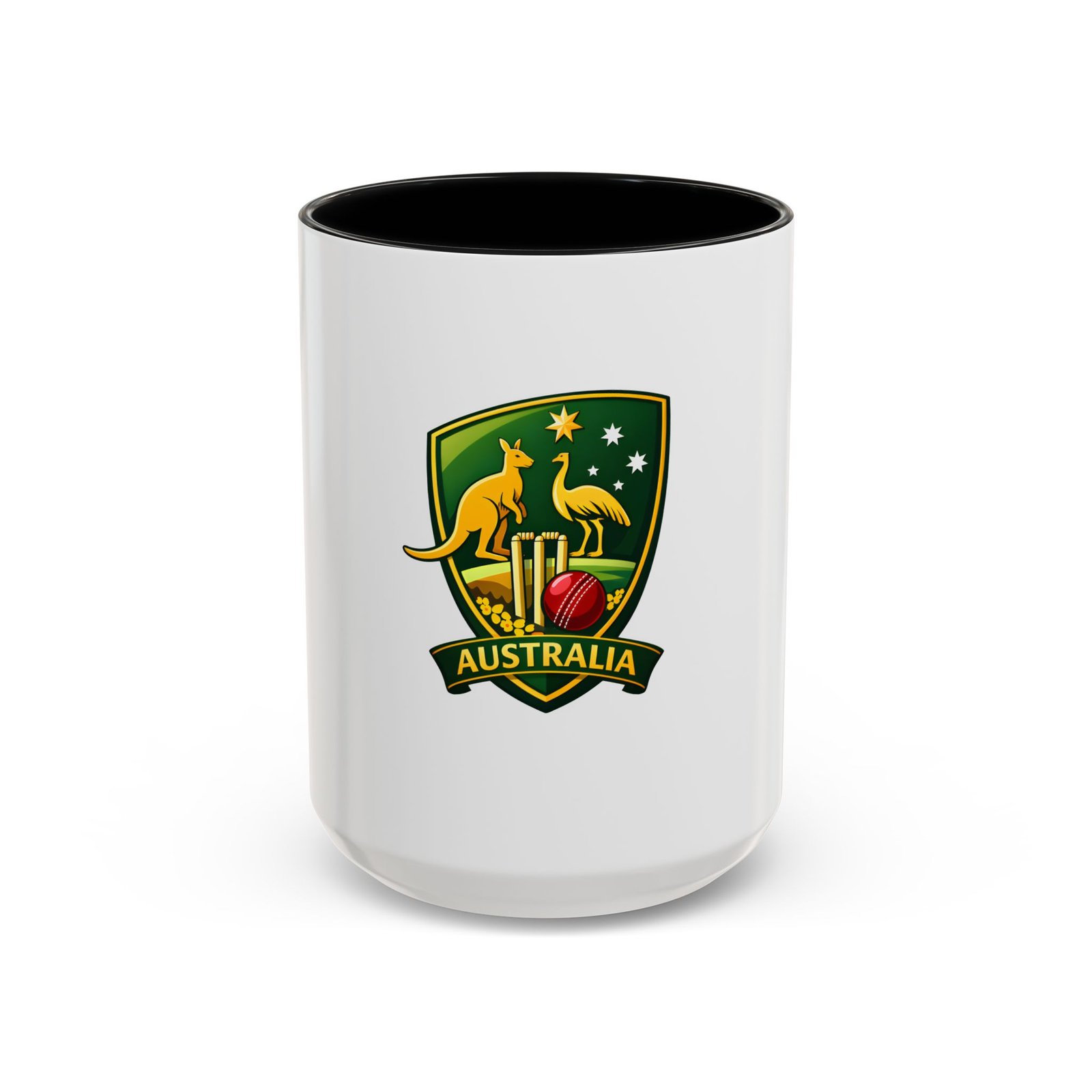 Australia Cricket Crest Accent Coffee Mug – 11/15oz - Image 17