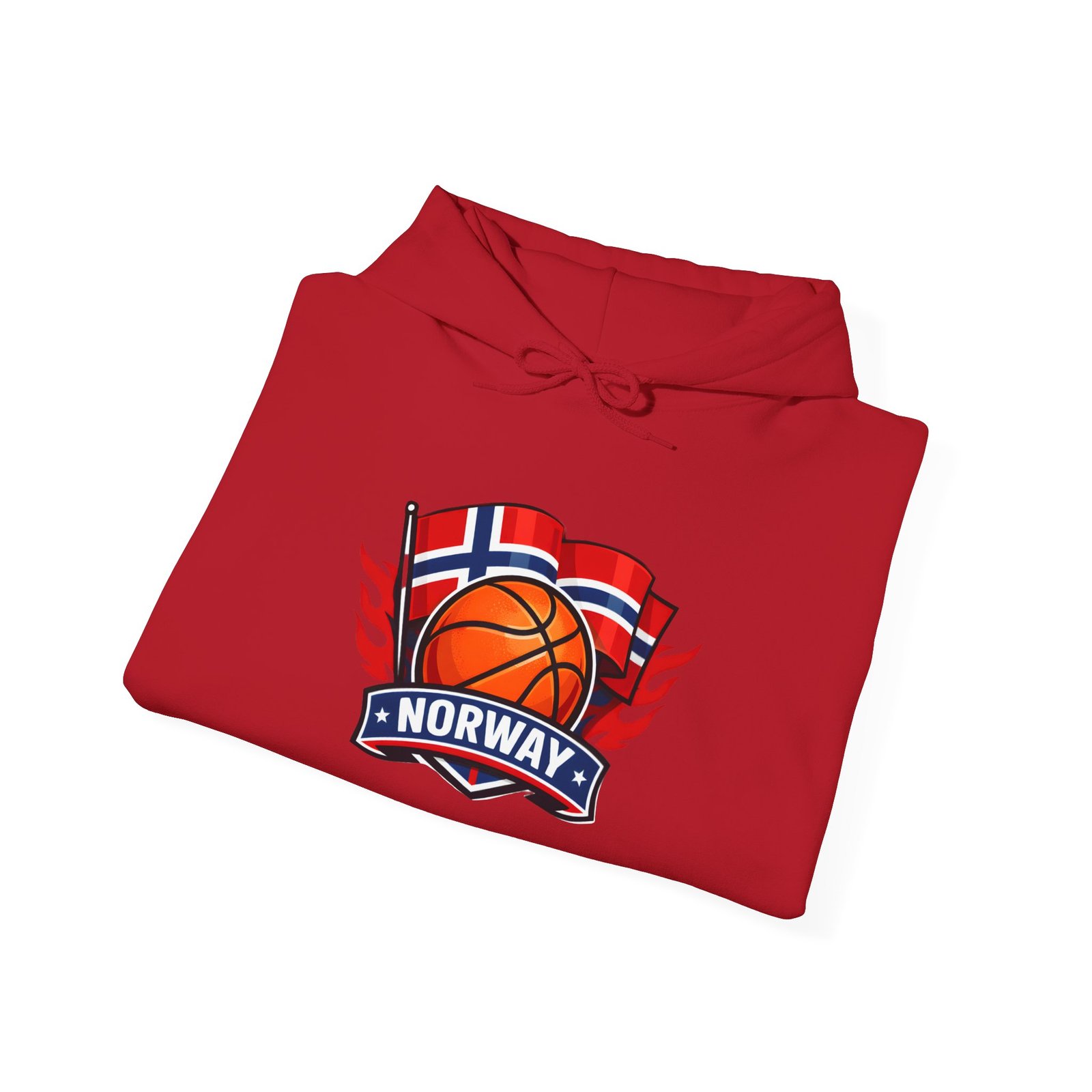 Norway Basketball Hoodie - Norwegian Flag Basketball Crest Pullover - Image 52