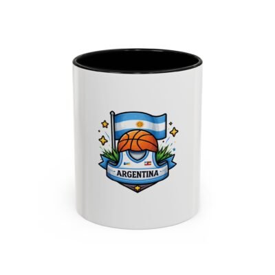 Argentina Basketball Coffee Mug – Flag & Hoop Crest (11/15oz)